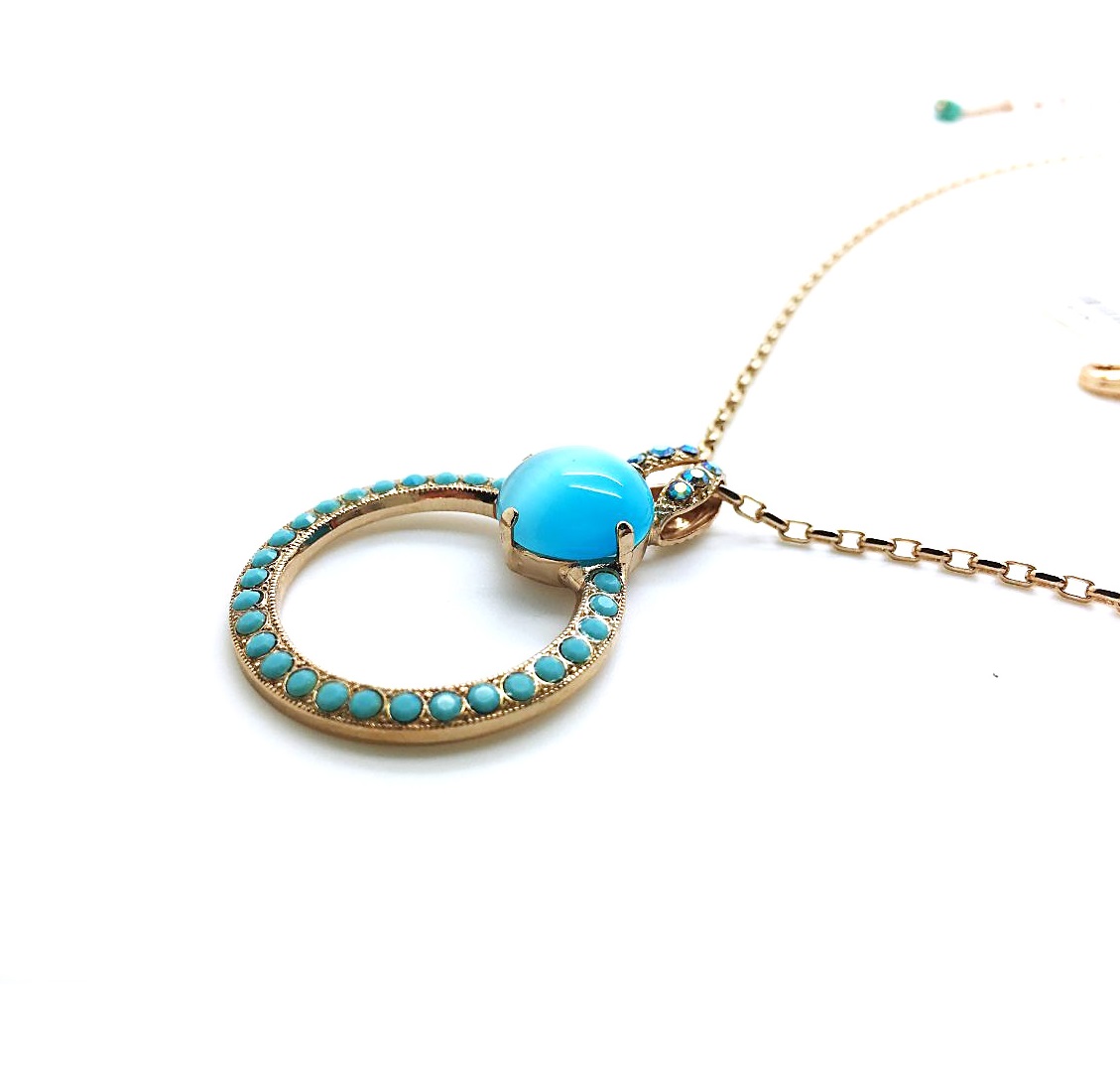 N-5030-2-267-RG (2) Mariana Necklace Pendant Gorgeous Blues Swarovski Crystals My Treasures Coll. - Image 1