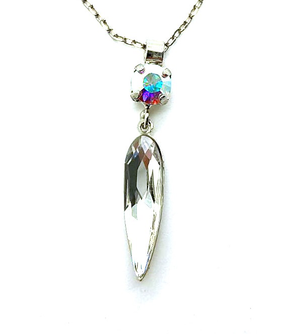 N-5030-20-001-RO (3) Mariana Necklace Pendant Glitzy AB & Clear Swarovski Crystals Inspiration Coll. - Image 1