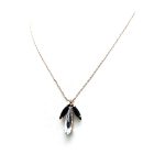 Mariana Necklace Pendant Alluring Clear & Jet Swarovski Crystals Checkmate Cocktail Hour Coll. - Image 3