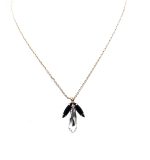 Mariana Necklace Pendant Alluring Clear & Jet Swarovski Crystals Checkmate Cocktail Hour Coll. - Image 2