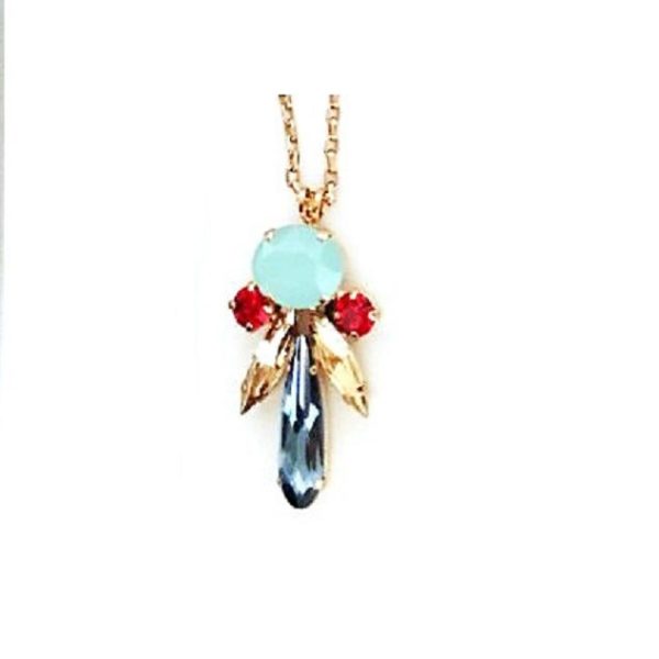 Mariana Necklace Pendant Finely Detailed Colorful Austrian Crystals Gaea Odyssey Coll.