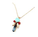 Mariana Necklace Pendant Finely Detailed Colorful Austrian Crystals Gaea Odyssey Coll. - Image 2