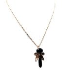Mariana Necklace Pendant Sophisticated Jet & Topaz Austrian Crystals My Treasures Coll. - Image 3