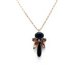 Mariana Necklace Pendant Sophisticated Jet & Topaz Austrian Crystals My Treasures Coll. - Image 2