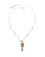 Mariana Necklace Pendant Clover Multi Color Swarovski Crystals Happiness Inspiration Coll. - Image 3
