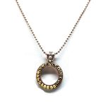 Mariana Necklace Pendant Glitzy Aurum & Clear Swarovski Crystals My Treasures Coll.