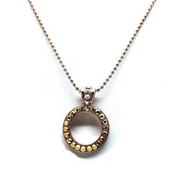 Mariana Necklace Pendant Glitzy Aurum & Clear Swarovski Crystals My Treasures Coll.