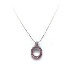 Mariana Necklace Pendant Round Beaded Lt Rose & AB Austrian Crystals My Treasures Coll. - Image 3