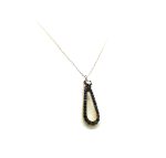 Mariana Necklace Pendant Exquisite White Opal & Black Diamond Swarovski Crystals My Treasures Coll. - Image 2