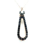 Mariana Necklace Pendant Exquisite White Opal & Black Diamond Swarovski Crystals My Treasures Coll.