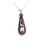 Mariana Necklace Pendant Gorgeous Lt Amethyst & AB Swarovski Crystals My Treasures Coll.