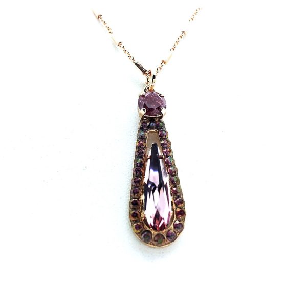 Mariana Necklace Pendant Gorgeous Lt Amethyst & AB Swarovski Crystals My Treasures Coll.
