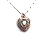 Mariana Necklace Pendant Heart Shape Clear & White Opal Swarovski Crystals My Treasures Coll.