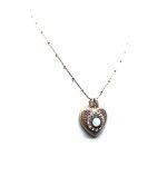 Mariana Necklace Pendant Heart Shape Clear & White Opal Swarovski Crystals My Treasures Coll. - Image 3