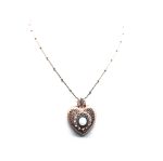Mariana Necklace Pendant Heart Shape Clear & White Opal Swarovski Crystals My Treasures Coll. - Image 2