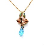 Mariana Necklace Pendant Gorgeous Multicolor Swarovski Crystals Summer Fun Gypsy Soul Coll.