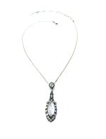 Mariana Necklace Pendant Finely Detailed Clear & AB Austrian Crystals Inspiration Coll. - Image 2
