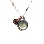 Mariana Necklace Pendant Lt Smoked Topaz & Silver Night Swarovski Crystals My Treasures Coll.