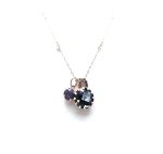 Mariana Necklace Pendant Duo Faceted Blk Diamond & Cyclamen Opal Swarovski Crystals My Treasures Coll. - Image 3