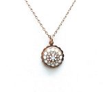 Mariana Necklace Pendant Floral Whites & Clears Swarovski Crystals Kalahari Africa Coll.