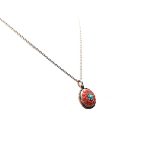 Mariana Necklace Pendant Guardian Angel Blues & Oranges Swarovski Crystals Africa Coll. - Image 3