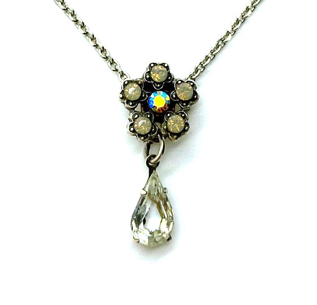 N-5202-1341-SP (3) Mariana Necklace Pendant Floral Whites Swarovski Crystals Magnolia East Meets West Coll. - Image 1