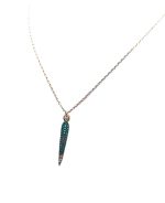 Mariana Necklace Pendant Fab Blue Zircon & Pacific Opal Austrian Crystals Congo Africa Coll. - Image 2