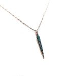 Mariana Necklace Pendant Fab Blue Zircon & Pacific Opal Austrian Crystals Congo Africa Coll. - Image 3
