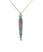Mariana Necklace Pendant Exquisite Blues & Oranges Swarovski Crystals Africa Coll.