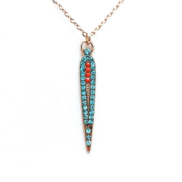 Mariana Necklace Pendant Exquisite Blues & Oranges Swarovski Crystals Africa Coll.