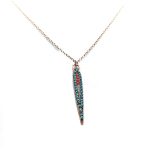 Mariana Necklace Pendant Exquisite Blues & Oranges Swarovski Crystals Africa Coll. - Image 2