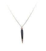 Mariana Necklace Pendant Glamorous Lt Rose & Jet Swarovski Crystals Madagascar Africa Coll. - Image 3