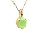 Mariana Necklace Pendant Lovely Chrysolite & Pink Swarovski Crystals California Dreaming Songbook Coll.