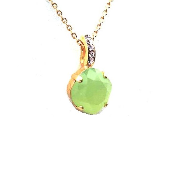 Mariana Necklace Pendant Lovely Chrysolite & Pink Swarovski Crystals California Dreaming Songbook Coll.