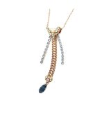 Mariana Necklace Pendant Precious Greens & Blues Swarovski Crystals Gaea Odyssey Coll. - Image 2