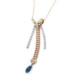 Mariana Necklace Pendant Precious Greens & Blues Swarovski Crystals Gaea Odyssey Coll.