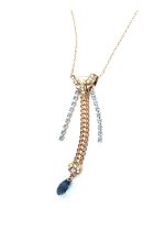 Mariana Necklace Pendant Precious Greens & Blues Swarovski Crystals Gaea Odyssey Coll.