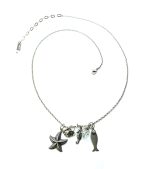Mariana Necklace Pendant Ocean Charms & Clear Swarovski Crystals On A Clear Day Inspiration Coll. - Image 2