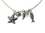 Mariana Necklace Pendant Ocean Charms & Clear Swarovski Crystals On A Clear Day Inspiration Coll.