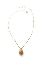 Mariana Necklace Pendant Dolomite Coral Mineral & Jonquil Swarovski Crystals My Treasures Coll. - Image 2