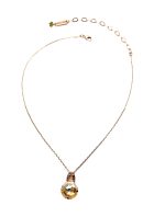Necklace Pendant By Mariana Woman Octagon Golden Shadow Swarovski Crystals - Image 4