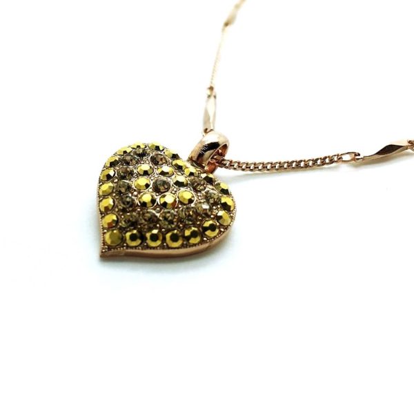 Mariana Necklace Pendant Glitzy Aurum & Jonquil Swarovski Crystals My Treasures Coll.
