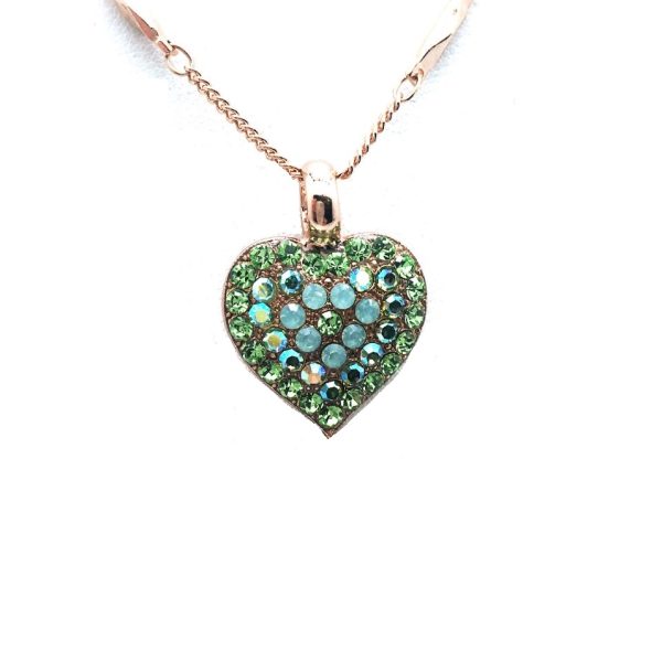 Mariana Necklace Pendant Heart Shaped Greens Austrian Crystals My Treasures Coll.