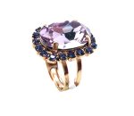 Ring By Mariana Woman Gorgeous Vintage Rose and Montana Swarovski Crystals - Image 3