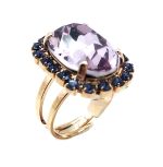 Ring By Mariana Woman Gorgeous Vintage Rose and Montana Swarovski Crystals - Image 2