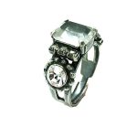 Mariana Ring Timeless Quartz Mineral & Clear Swarovski Crystals My Treasures Coll. - Image 2