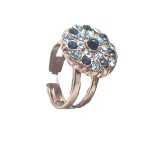 Mariana Ring Elegant Blacks & Clears Swarovski Crystals Zulu Africa Coll.
