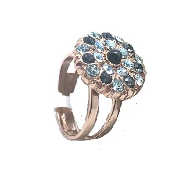 Mariana Ring Elegant Blacks & Clears Swarovski Crystals Zulu Africa Coll.