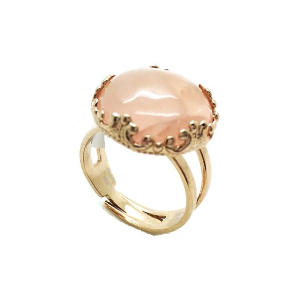 Mariana Ring Sassy Rose Quartz Mineral My Treasures Coll.