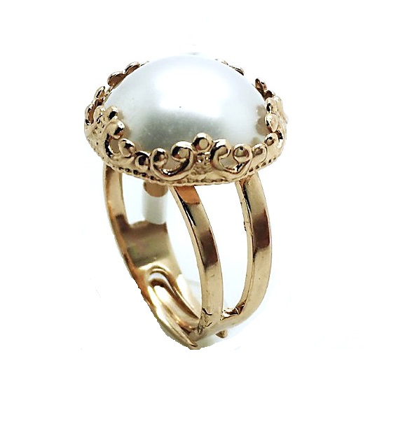 R-7220M-48-RG (2) Mariana Ring Glamorous Pearl Mineral My Treasures Coll. - Image 1
